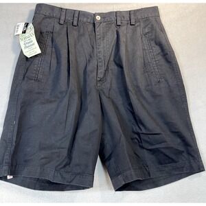 Greg Norman Shorts 32 Mens Black Golf Collection Wrinkle Resistant New‎